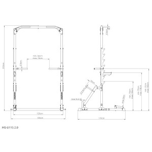 Posilňovací stojan MARBO Power Rack MS-U115 2.0 