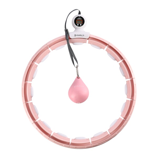 Masážna hula hoop so závažím a počítadlom HMS HHM15, ružová Masážna hula hoop so závažím a počítadlom HMS HHM15, ružová