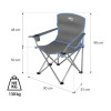 Skladacia stolička NILS Camp NC3079 sivá-modrá 