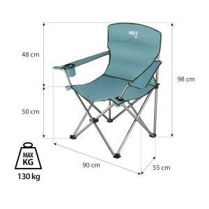 Skladacia stolička NILS Camp NC3079 zelená 