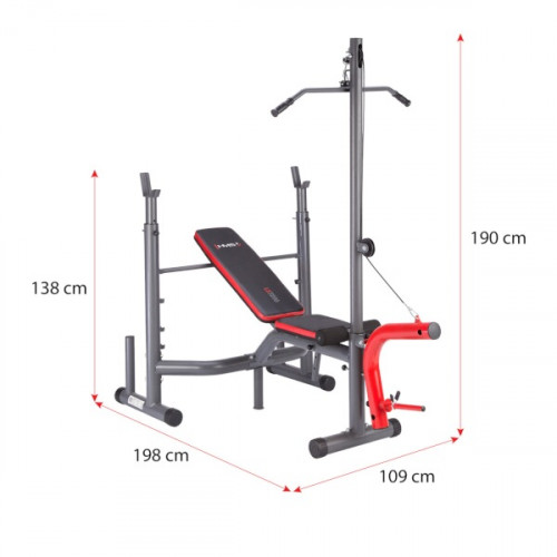 Multifunkčná posilňovacia lavica HMS LS7206 