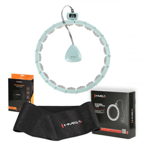 HMS Fitness hula hoop HHM14 a zoštíhľujúci pás BR163 zelená 