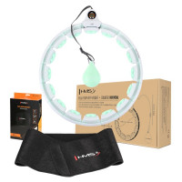 HMS Masážna hula hoop HHW06 so závažím a počítadlom a zoštíhlujúci pás BR163, zelená HMS Masážna hula hoop HHW06 so závažím a počítadlom a zoštíhlujúci pás BR163, zelená