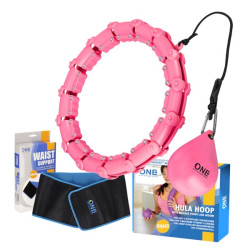 HMS Masážna hula hoop ONE Fitness OHA02 so závažím a zoštíhlujúcim pásom BR160, ružová HMS Masážna hula hoop ONE Fitness OHA02 so závažím a zoštíhlujúcim pásom BR160, ružová