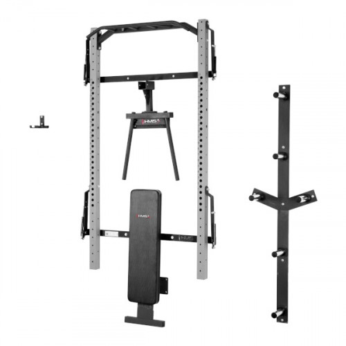 HMS Multifunkčný posilňovací stojan Power Rack KLT21, sivý 