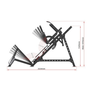 HMS Leg press/Hacken drep - posilňovač nôh LP3175 