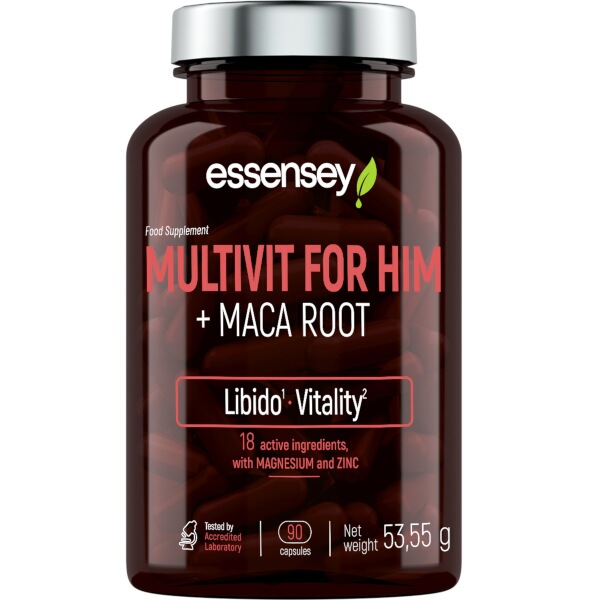 Essensey Multivitamín pre mužov s Maca 90 kapsúl  Essensey Multivitamín pre mužov s Maca 90 kapsúl