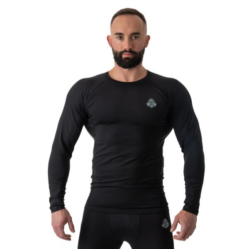 HMS Pánske tričko na cvičenie DBX BUSHIDO Rashguard RSL, čierne, veľ. M M 