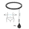 HMS Sada čiernej masážnej Hula Hoop so závažím HHW11 a zoštíhľujúceho bedrového pásu BR163 PLUS SIZE 