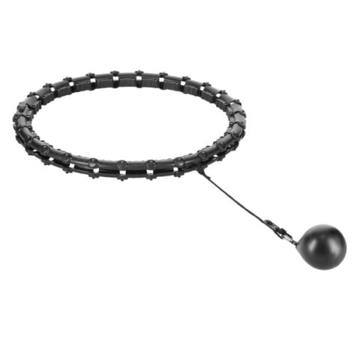 HMS Sada čiernej masážnej Hula Hoop so závažím HHW11 a zoštíhľujúceho bedrového pásu BR163 PLUS SIZE 