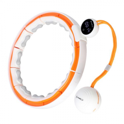 BIELA/ORANŽOVÁ HULA HOOP OBRUČ SO ZÁVAŽÍM, MAGNETMI A POČÍTADLOM BIELA/ORANŽOVÁ HULA HOOP OBRUČ SO ZÁVAŽÍM, MAGNETMI A POČÍTADLOM