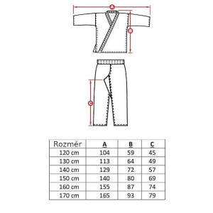 Detské kimono DBX BUSHIDO ARK-3102, 140 cm 140cm 