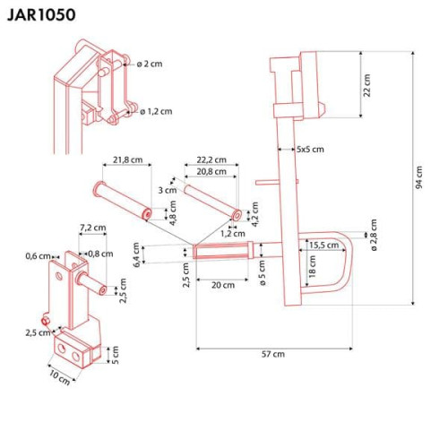 HMS Nastaviteľné ramená Jammer Arms JAR1050 