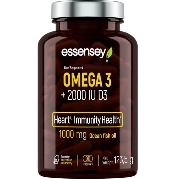 Essensey Omega 3 mastné kyseliny + vitamín D3 90 kapsúl 