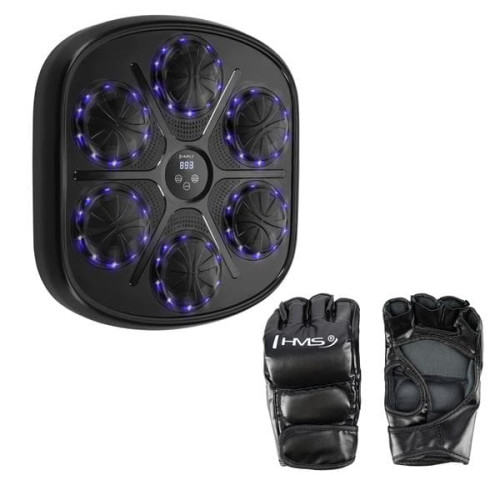 HMS Hudobný boxovací stroj TB03 LED, Bluetooth a rukavice HMS Hudobný boxovací stroj TB03 LED, Bluetooth a rukavice