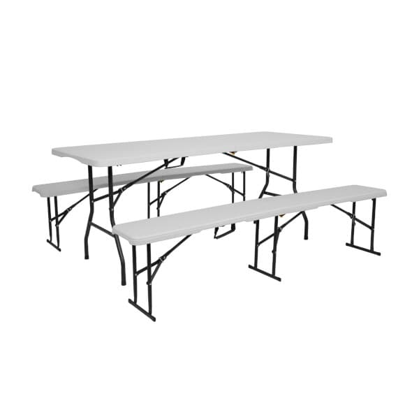 HMS Kempingové sedenie a lavice NILS Camp biele 