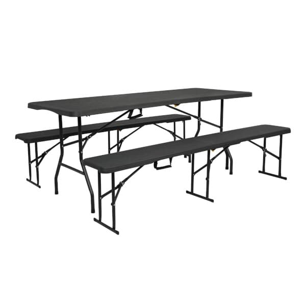 HMS Kempingové sedenie stôl a lavice NILS Camp antracit 