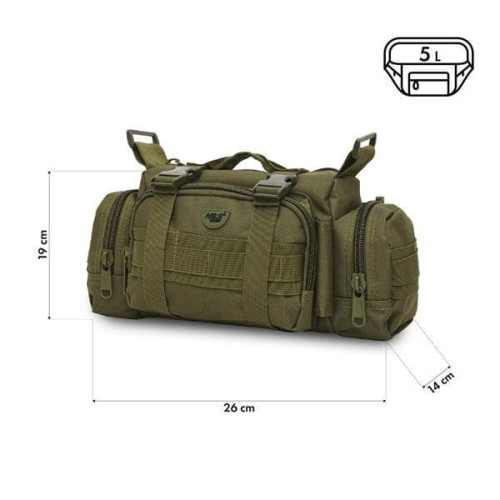 HMS Nils Camp Pánska crossbody taška XL zelená HMS Nils Camp Pánska crossbody taška XL zelená