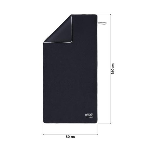 Nils Aqua Čierny froté uterák 160 x 80 cm Nils Aqua Čierny froté uterák 160 x 80 cm