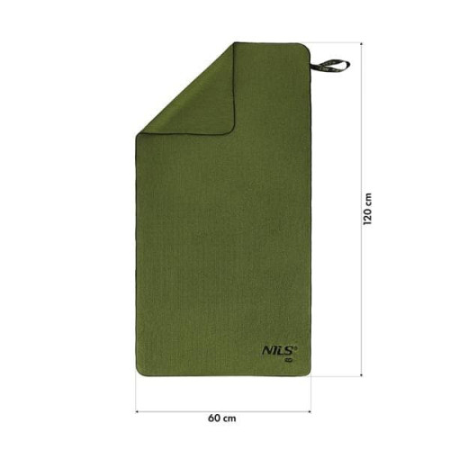Nils Aqua Rýchloschnúci froté uterák khaki 120x80 cm Nils Aqua Rýchloschnúci froté uterák khaki 120x80 cm