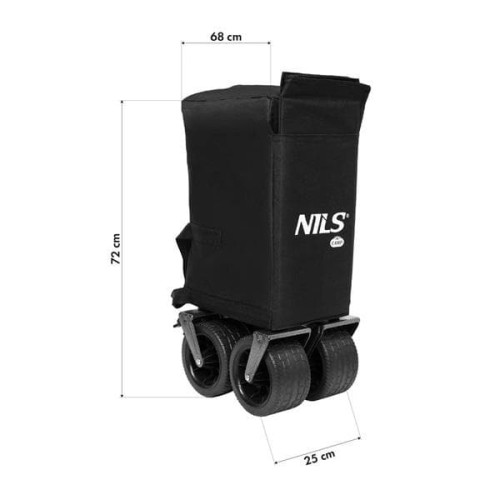 Nils Camp Kempingový vozík XXL 180l NC2604, čierny Nils Camp Kempingový vozík XXL 180l NC2604, čierny
