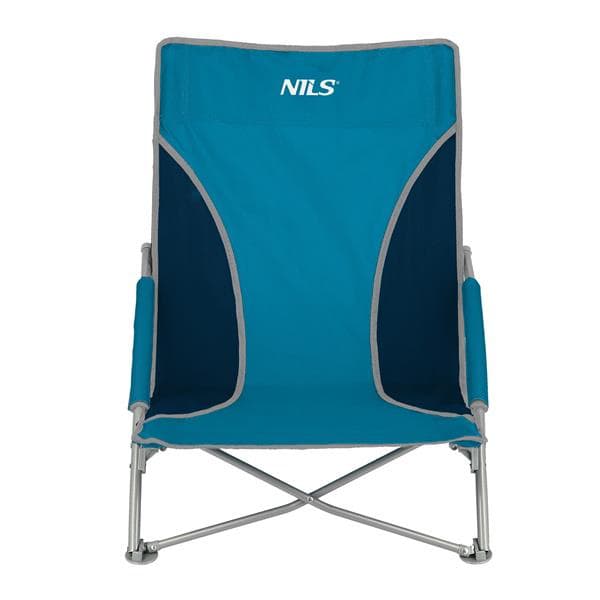 Nils Camp Skladacie plážové kreslo NC3035 modrosivé 