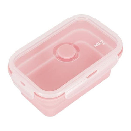 Ružový skladací desiatový box 500ML NILS CAMP nádoba Ružový skladací desiatový box 500ML NILS CAMP nádoba