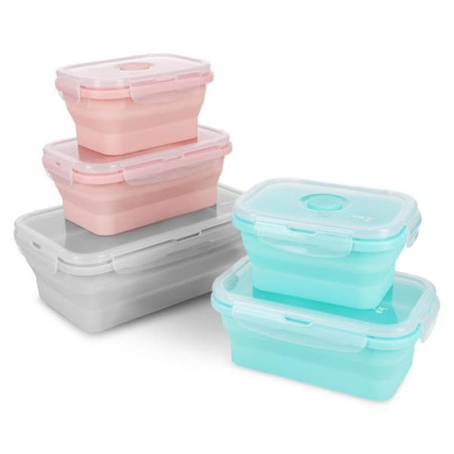 Sivý skladací desiatový box 1200ML NILS CAMP nádoba Sivý skladací desiatový box 1200ML NILS CAMP nádoba