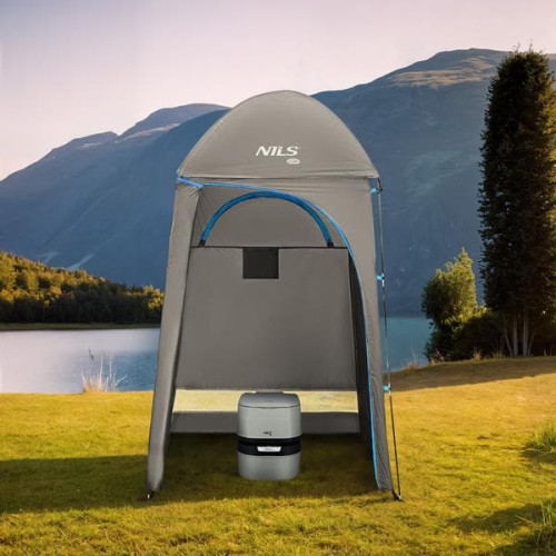 Nils Camp Prenosný prezliekací - sprchový stan NC3025, šedý 