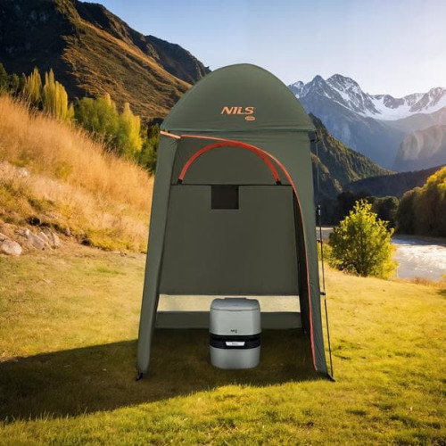Nils Camp Prenosný prezliekací - sprchový stan NC3025, zelený 