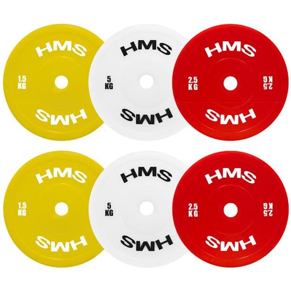 HMS Sada technických bumper kotúčov TPP set 2x1,5 - 5 kg  HMS Sada technických bumper kotúčov TPP set 2x1,5 - 5 kg