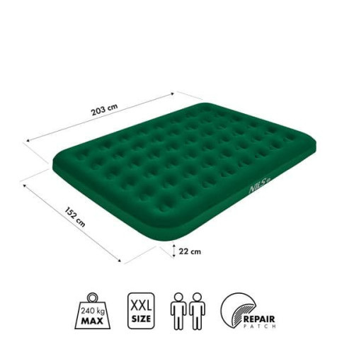 Nafukovacia posteľ pre dvoch 203x152x22 cm, zelená NC2803 Nafukovacia posteľ pre dvoch 203x152x22 cm, zelená NC2803