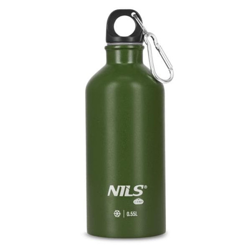 Zelená nerezová turistická fľaša na vodu Nils Camp, 550ml Zelená nerezová turistická fľaša na vodu Nils Camp, 550ml