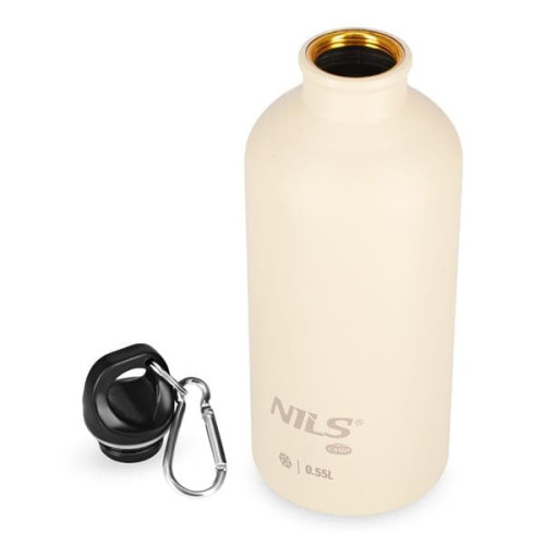 HMS Nerezová turistická fľaša NILS Camp NC3801 béžová 550 ml HMS Nerezová turistická fľaša NILS Camp NC3801 béžová 550 ml