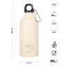 HMS Nerezová turistická fľaša NILS Camp NC3801 béžová 550 ml HMS Nerezová turistická fľaša NILS Camp NC3801 béžová 550 ml