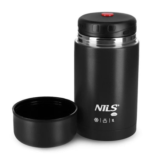 Čierna termoska na jedlo Nils Camp, 1000ml, hmotnosť 650g Čierna termoska na jedlo Nils Camp, 1000ml, hmotnosť 650g