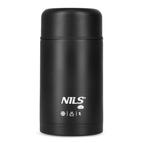 Čierna termoska na jedlo Nils Camp, 1000ml, hmotnosť 650g Čierna termoska na jedlo Nils Camp, 1000ml, hmotnosť 650g
