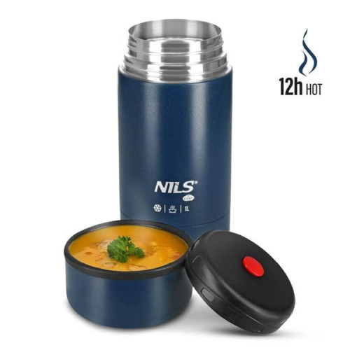 Modrá termoska na jedlo Nils Camp, 1000ml, hmotnosť 650g 