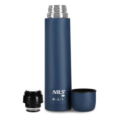 Modrá termoska na vodu, čaj a kávu Nils Campo, objem 1000ml 