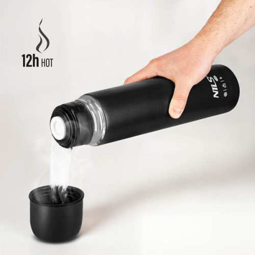 Čierna Nils Camp termoska čaj 1l, kávu a vodu, hmotnosť 530g Čierna Nils Camp termoska čaj 1l, kávu a vodu, hmotnosť 530g