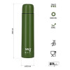Zelená termoska na kávu, čaj a vodu, 1000ml, Nils Camp Zelená termoska na kávu, čaj a vodu, 1000ml, Nils Camp