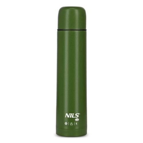 Zelená termoska na kávu, čaj a vodu, 1000ml, Nils Camp Zelená termoska na kávu, čaj a vodu, 1000ml, Nils Camp