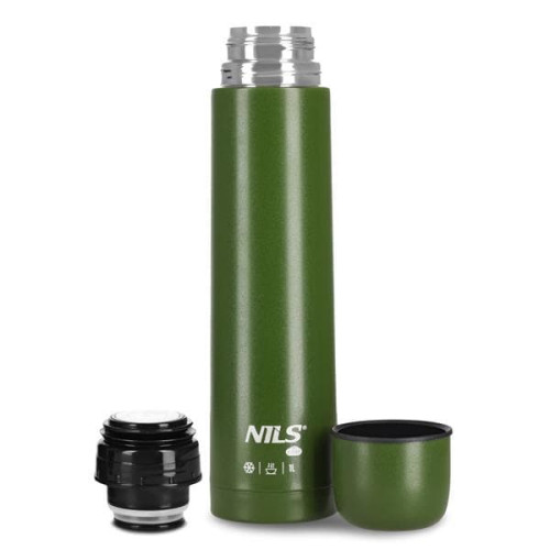 Zelená termoska na kávu, čaj a vodu, 1000ml, Nils Camp Zelená termoska na kávu, čaj a vodu, 1000ml, Nils Camp