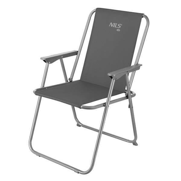 Sivé skladacie kempingové rybárske kreslo Nils Camp, 110kg Sivé skladacie kempingové rybárske kreslo Nils Camp, 110kg