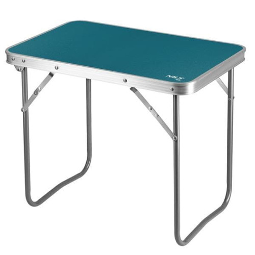 Modrý skladací kempingový stôl Nils Camp, 30kg, hliník Modrý skladací kempingový stôl Nils Camp, 30kg, hliník