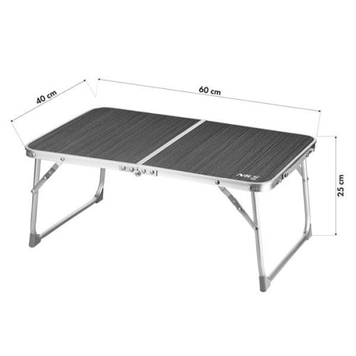 Šedý kempingový skladací stolík Nils Camp, 20kg, 60x40x25cm 