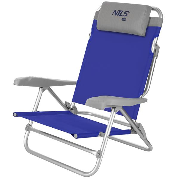 Skladacia kempingová stolička Nils Camp šedo modrá Skladacia kempingová stolička Nils Camp šedo modrá