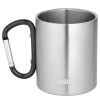 Kempingový hrnček čierny 300 ml s karabínou Nils Camp 