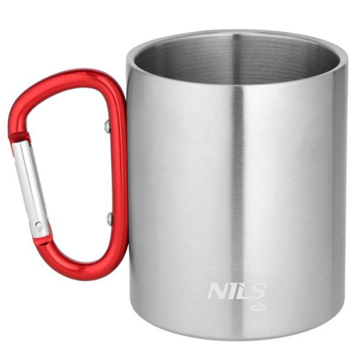Hrnček s karabínou 300 ml červený Nils Camp NC17110 Hrnček s karabínou 300 ml červený Nils Camp NC17110