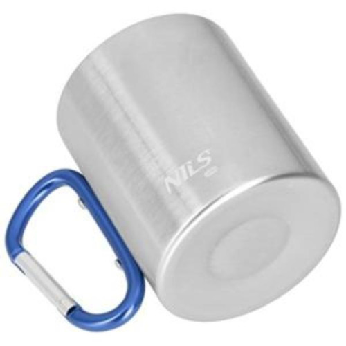 Kempingový hrnček 300 ml modrý s karabínou Nils Camp NC17110 Kempingový hrnček 300 ml modrý s karabínou Nils Camp NC17110